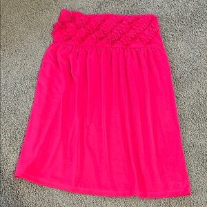 OP Pink A-Line Smocked Knee-Length Coverup